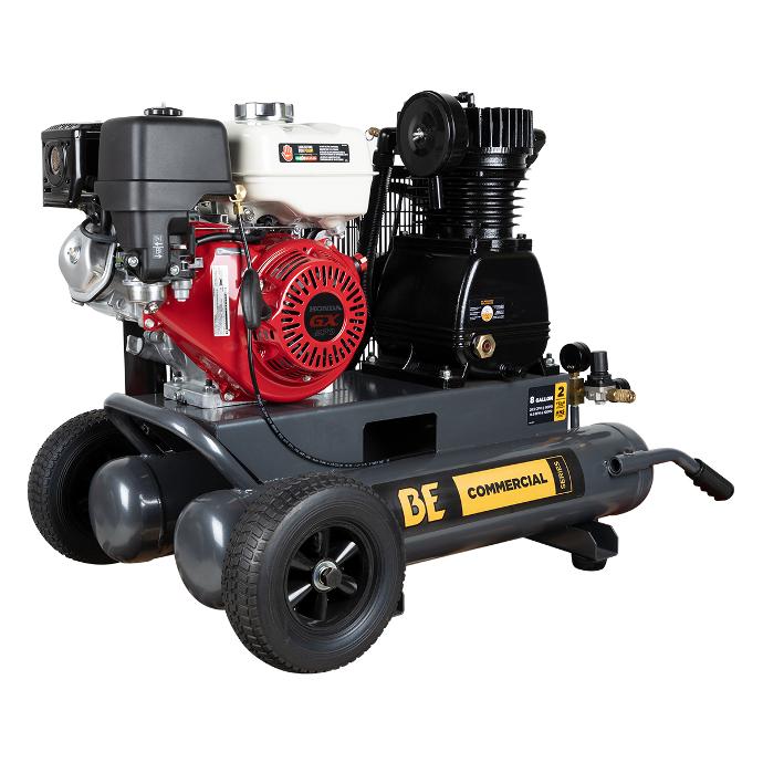 17.7 CFM @ 175 PSI - 8 GALLON AIR COMPRESSOR WITH HONDA GX270 ENGINE