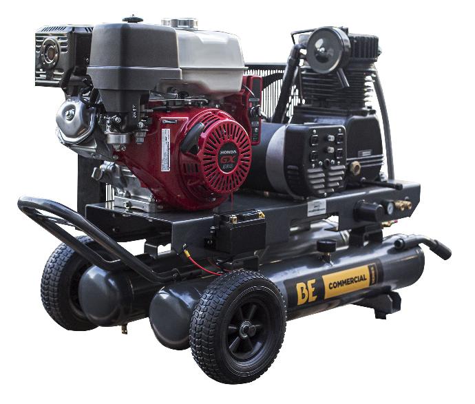 16 CFM @ 175 PSI - 8 GALLON AIR COMPRESSOR,  GENERATOR WITH HONDA GX390 ENGINE