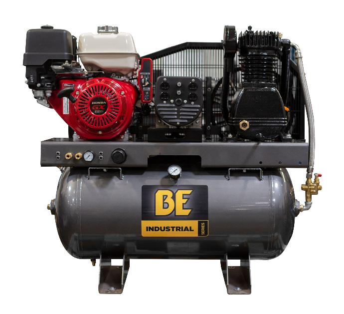 16 CFM @ 175 PSI - 30 GALLON AIR COMPRESSOR,  GENERATOR WITH HONDA GX390 ENGINE