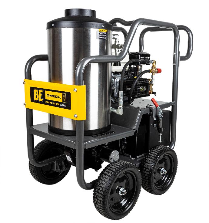 2,700 PSI - 2.8 GPM HOT WATER PRESSURE WASHER WITH  HONDA GX200 ENGINE AND GENERAL TRIPLEX PUMP