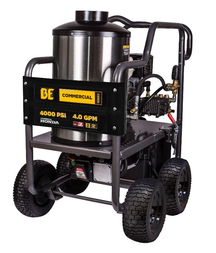 4,000 PSI - 4.0 GPM HOT WATER PRESSURE WASHER WITH  HONDA GX390 ENGINE AND GENERAL TRIPLEX PUMP