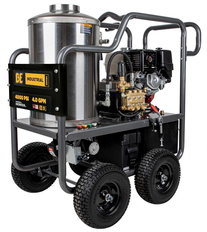 4,000 PSI - 4.0 GPM HOT WATER PRESSURE WASHER WITH  HONDA GX390 ENGINE AND GENERAL TRIPLEX PUMP