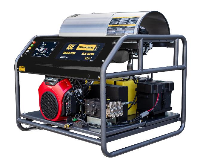 3,500 PSI - 5.5 GPM HOT WATER PRESSURE WASHER WITH  HONDA GX690 ENGINE AND GENERAL TRIPLEX PUMP