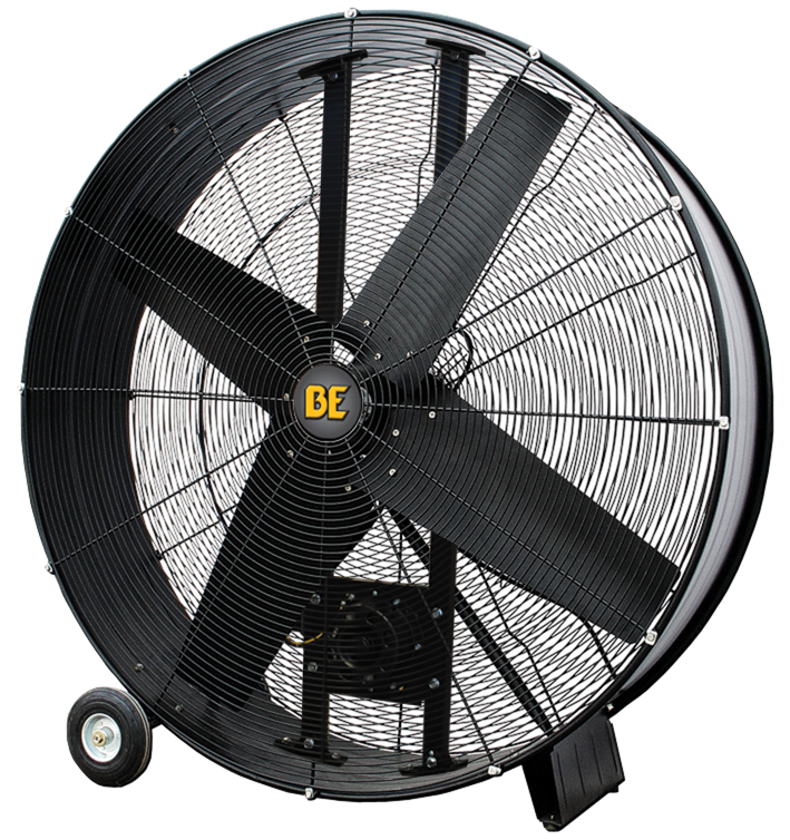 42" Belt Drive, Industrial Fan With Wheel Mount