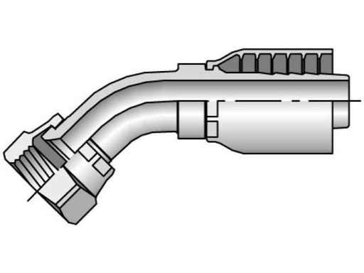 [45 ELBOW FEM JIC SWIVEL] 13743-10-10