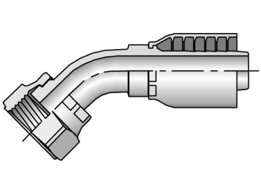 [FEMALE SEAL-LOK 45 ELBOW] 1J743-10-8