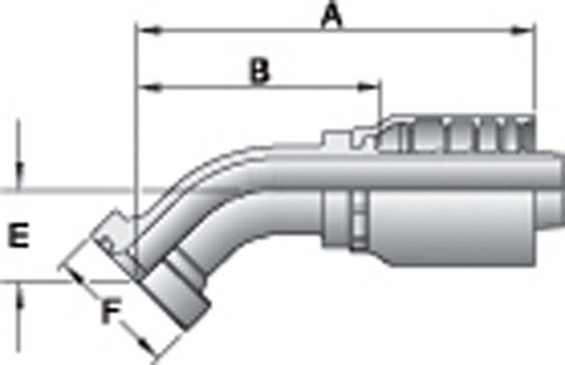 [CAT FLANGE HEAD-45░ ELBOW] 1XF77-16-16