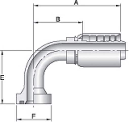 [CAT FLANGE HEAD-90░ ELBOW] 1XN77-16-16